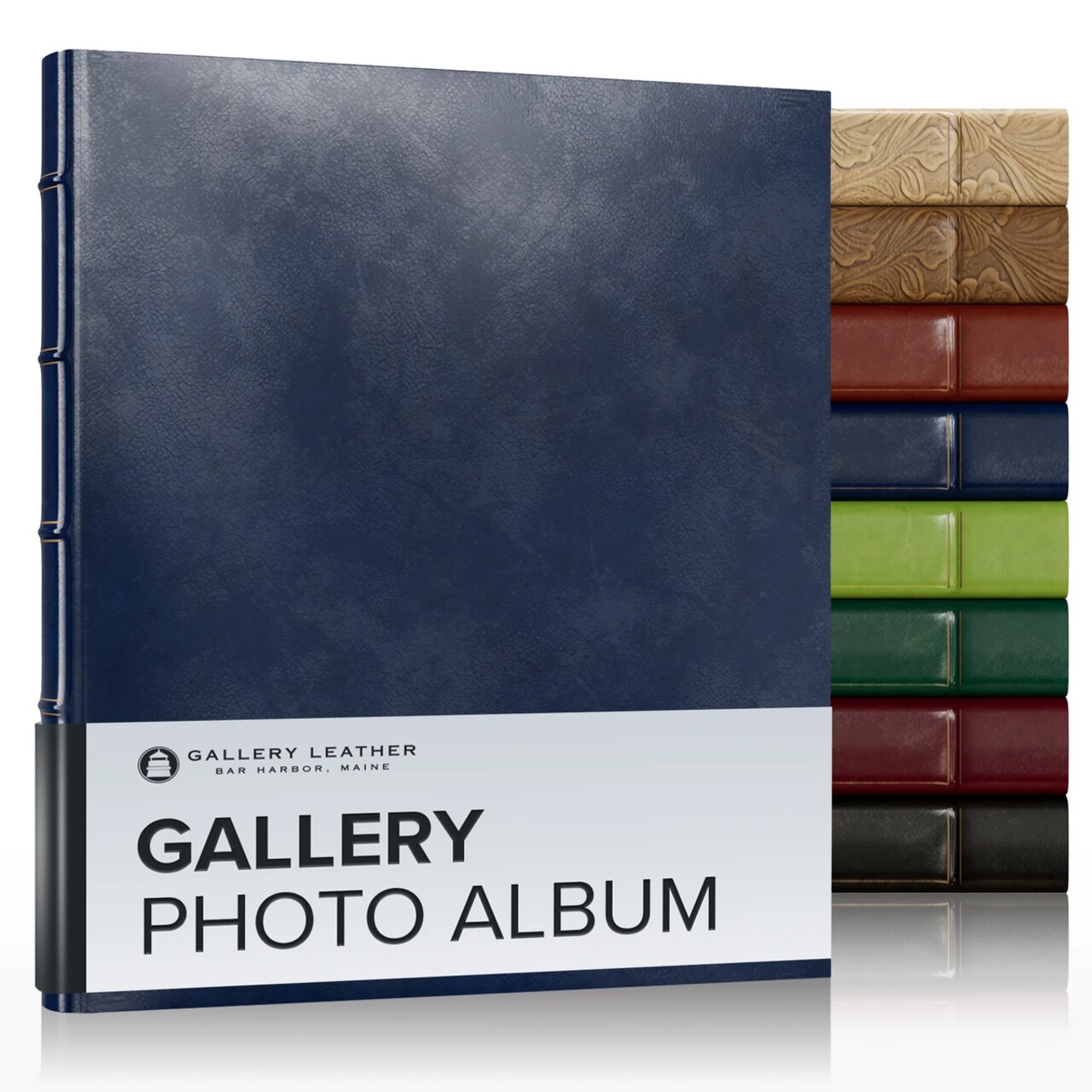 Gallery Leather Photo Album 4x6-3 Ring Binder Photo Album, 60 Pages for 120 Photos, Fillable, Can Fit 8x10 and 5x7 Photos, Handcrafted - 11.75 x 10.5 "